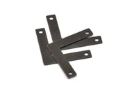 Black Chevron Pendant, 12 Oxidized Brass Black Chevron Pendant With 2 Holes, Findings (35x20x5x0.6mm) A0559 S655