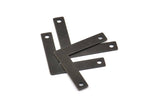 Black Chevron Pendant, 12 Oxidized Brass Black Chevron Pendant With 2 Holes, Findings (35x20x5x0.6mm) A0559 S655