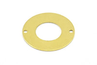 Middle Hole Connector, 20 Raw Brass Middle Hole Connectors, Findings (20mm) Brs 510 A0537