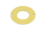 Middle Hole Connector, 20 Raw Brass Middle Hole Connectors, Findings (20mm) Brs 510 A0537