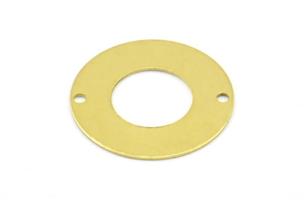 Middle Hole Connector, 20 Raw Brass Middle Hole Connectors, Findings (20mm) Brs 510 A0537