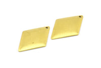 Brass Diamond Charm, 20 Raw Brass Diamond Charms,pendant,findings (24x16mm) Brs 24 A0167