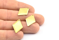 Brass Diamond Charm, 20 Raw Brass Diamond Charms,pendant,findings (24x16mm) Brs 24 A0167