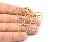 Textured Brass Charm, 50 Cutting Raw Brass Circles (16mm) A0585