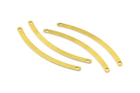 Brass Collar Findings, 5 Raw Brass Choker Findings With 2 Holes (80x4.70x0.80mm) Brs 212-1 B0004