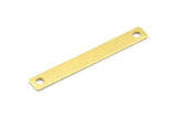 Personalized Brass Connector, 10 Raw Brass Stamping Connectors (54x7mm) B0182