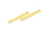 Personalized Brass Connector, 10 Raw Brass Stamping Connectors (54x7mm) B0182