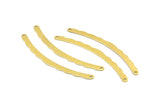 Brass Choker Pendant - 5 Raw Brass Collar Findings With 2 Holes (80x4.70x0.80mm) Brs 212-1 (b0005)