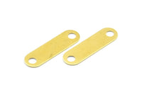 Brass Stamping Connector, 50 Raw Brass Stamping Connectors (24x7mm) Brs 1657-2 A0346