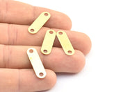Brass Stamping Connector, 50 Raw Brass Stamping Connectors (24x7mm) Brs 1657-2 A0346