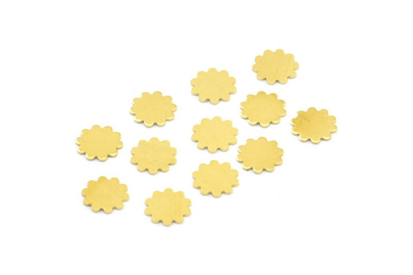 Pirinç Çiçek Boşluğu, 100 Ham Pirinç Çiçek Damgalama Boşluğu, Tılsımlar (6,50 mm) A0884