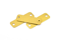 Huge Rectangle Connector, 50 Raw Brass Rectangle Stamping Blank Geometric Findings With 2 Holes (30x10mm) Brs 716 A0342
