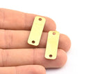 Huge Rectangle Connector, 50 Raw Brass Rectangle Stamping Blank Geometric Findings With 2 Holes (30x10mm) Brs 716 A0342