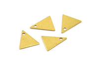 Tiny Brass Triangle Bulk, 1000 Raw Brass Triangle Charms, Tiny Necklace Findings (10x9mm) Brs 424 A0047