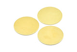 28mm Round Blank, 10 Raw Brass Stamping Blanks, Tags Without Holes (28x0.80mm) K622