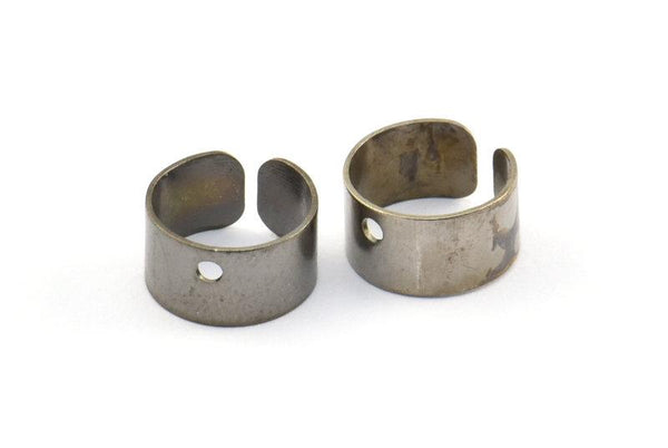 Gunmetal Ear Cuff Bulk, 100 Nickel Free Gunmetal Brass G Ear Cuffs With One Hole Round Findings, Nickel Free (9 Mm) Brs 000 D0063