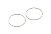 Silver Connector Rings - 20 Silver Tone Connector Rings (22mm) A0629 H1319