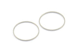 Silver Connector Rings - 20 Silver Tone Connector Rings (22mm) A0629 H1319
