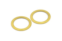 75 Raw Brass Connector Rings  (17mm) Brs 290 A0185
