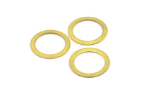 75 Raw Brass Connector Rings  (17mm) Brs 290 A0185