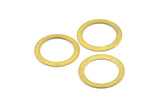 Earring Circle Finding, 25 Raw Brass Connector Rings  (17mm) Brs 290 A0185
