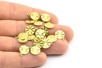 100 Raw Brass Charms (10mm) Brs 133-1 A0520