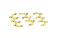 Earring Brass Connector, 25 Raw Brass Connectors, Findings (26x10mm) Brs 1993 A0659