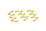 Earring Brass Connector, 25 Raw Brass Connectors, Findings (26x10mm) Brs 1993 A0659