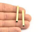 25 Raw Brass Square Tubes (4x40mm) Bs 1592