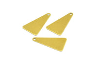 Brass Triangle Charm, 50 Raw Brass Triangle Charms With 1 Hole (20x1mm) Brs 3042-1 A0097