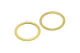 19mm Connector Rings, 20 Raw Brass Connector Circle Rings (19mm) Brs 448 A0186