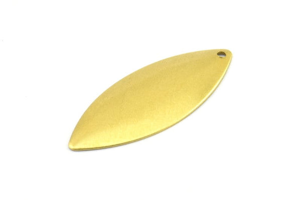Brass Marquise Charm, 20 Raw Brass Marquise Charms Findings (35x14mm) Brs 26 A0130