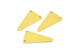 Brass Triangle Charm, 20 Raw Brass Triangle Charms With 2 Holes (20x11mm) Brs 3042 A0057