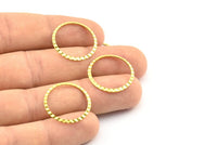 Round Choker Finding, 100 Raw Brass Round Charms, Pendants, Findings (22mm)  Brs 662 A0192