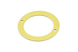 Middle Hole Round Connector, 20 Raw Brass Middle Hole Round Connectors, Findings (22mm) A0536