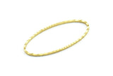 Oval Textured Connector, 10 Raw Brass Oval Faceted Connectors, Findings (40x20mm) A0580