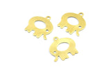 Brass Elephant Charm, 24 Raw Brass Elephant Charms With 1 Loop (14x13x0.4mm) A0632