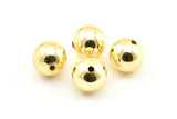 Gold Ball Bead, 12 Gold Lacquer Plated Brass Spacer Beads, Findings (12mm) Brsm2 - A0747