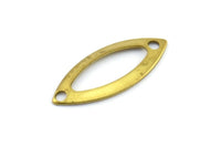 Brass Marquise Charm, 250 Raw Brass Marquise Charms, Connectors, Findings (16x7mm) Brs 351 A0091