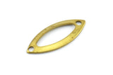 Brass Marquise Charm, 250 Raw Brass Marquise Charms, Connectors, Findings (16x7mm) Brs 351 A0091