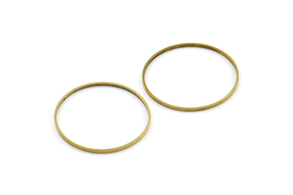 Brass Connector Rings - 20 Raw Brass Rings (22mm) A0629