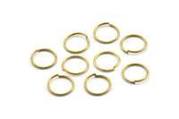10mm Jump Ring - 100 Raw Brass Jump Rings (10x0.90mm) A0324