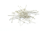 Silver Ball Pin, 100 Silver Tone Ball Pins, Findings (50x0.60mm) D1258