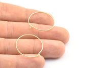 Gold Earring Wires, 25 Gold Lacquer Plated Brass Earring Studs, Wire Hoops (25x0.70mm) BS 2233 Q0182