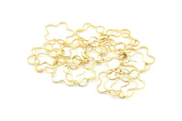 Floral Wire Connector, 30 Gold Plated Brass Flower Connectors (18mm) Bs-1131