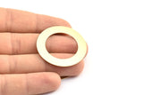 Raw Brass Circle, 10 Raw Brass Circle Stamping Tags, Findings Without Hole (38x6.5x0.40mm) D0260