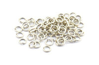 6mm Jump Rings, 125 Antique Silver Plated Brass Jump Rings (6x1mm) A0357 H0520
