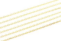 Brass Soldered Chain, 10 M - Raw Brass Soldered Chain (4x2mm) BS 1067 -Y