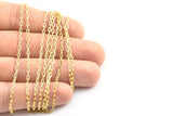 Brass Soldered Chain, 10 M - Raw Brass Soldered Chain (4x2mm) BS 1067 -Y
