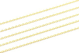 Brass Soldered Chain, 5M Raw Brass Soldered Chain (1.5x2.5mm) - BS 1068  -Z